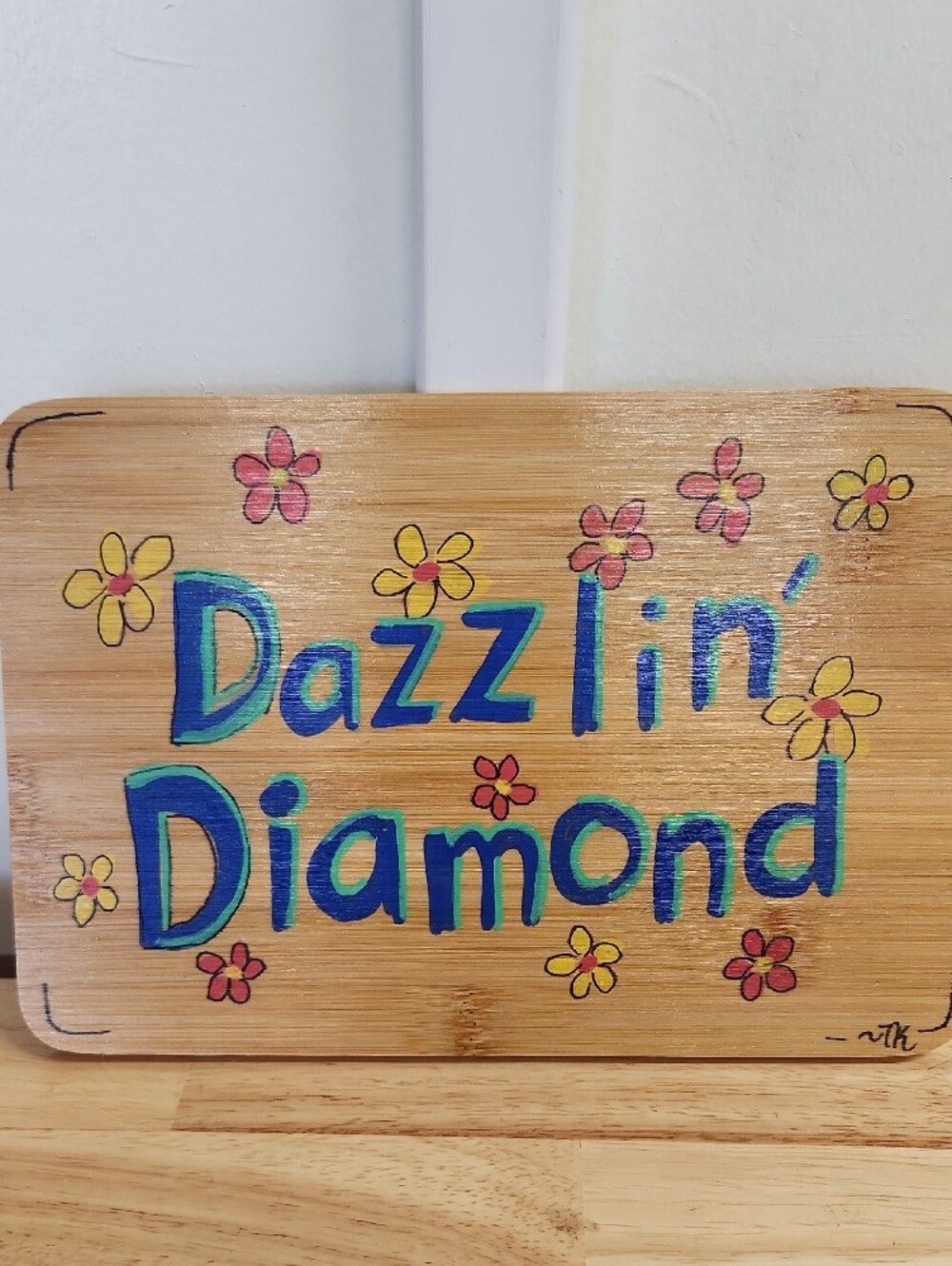 Bamboo Sign Dazzlin' Diamond Custom Order 10 X 7 Inch - Picture 2 of 4